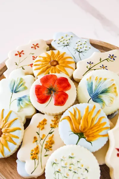   biscoitos decorados pintados à mão