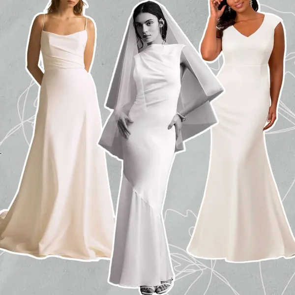   Collage des meilleures robes de mariée de luxe calmes