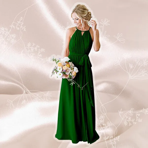 すべての季節とスタイルに最適な20のエメラルドブライドメイドドレス