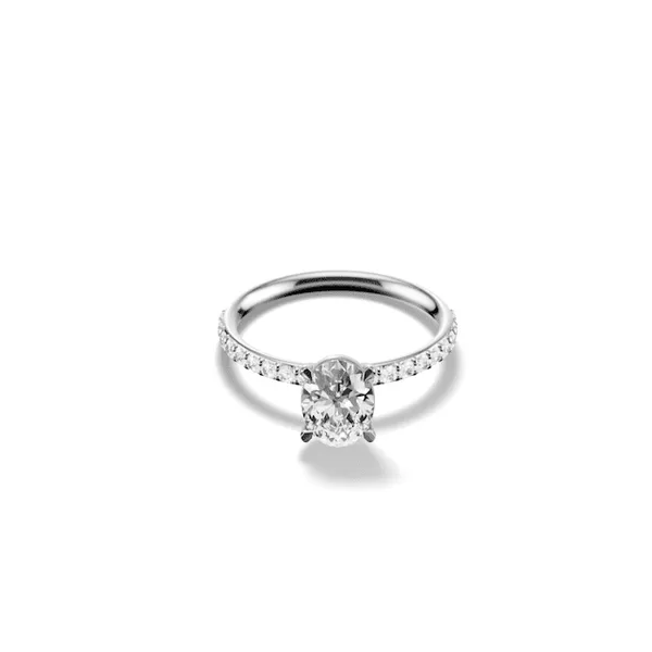 17 Годежни пръстени с диамант от бяло злато, които обичаме